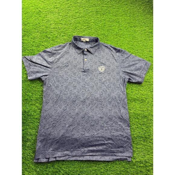 Peter Millar Other - PETER MILLAR Polo Shirt Skull Mens M Blue Golf Performance Country Club